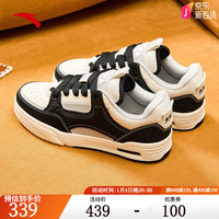 安踏（ANTA）骜杰丨王一博同款板鞋女鞋潮流厚底休闲运动鞋122418040 基础黑/象牙白-6 38