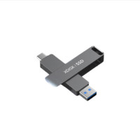 小盘 M1000 USB3.2 U盘 灰色 256GB USB-A/Type-C