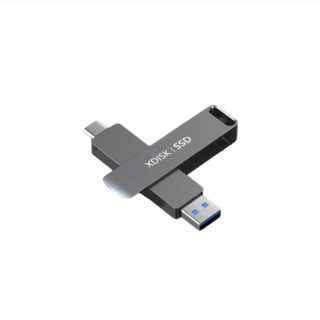 小盘 M1000 USB3.2 U盘 灰色 2TB USB-A/Type-C
