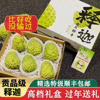爱鲜摘农场 牛奶释迦果【JD闪送】佛头果番荔枝水果礼盒装台湾牛奶凤梨 【精选中果】单果约0.4斤 净重3斤装