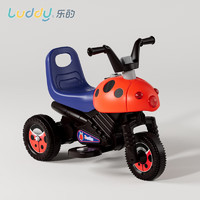 luddy 乐的 儿童电动车玩具车可坐人宝宝电动车摩托车儿童汽车小孩车8020红色