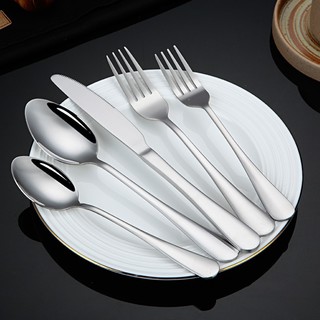 拾画 不锈钢牛排刀叉勺 西餐具 加厚加长餐刀叉子勺子三件套组合装