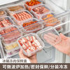 茗师集 食物保鲜收纳盒蔬菜冷冻层冻肉类冰箱水果置物盒可微波使用 2个装350ml