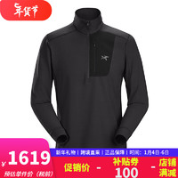 ARC'TERYX 始祖鸟 ARC’TERYX）Rho LT ZIP 男士户外纯色立领半拉链长袖保暖T恤 BLACK黑色 M