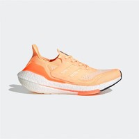 adidas 阿迪达斯 Ultraboost 21 复古编织低帮跑步鞋女款淡橙色FZ1917