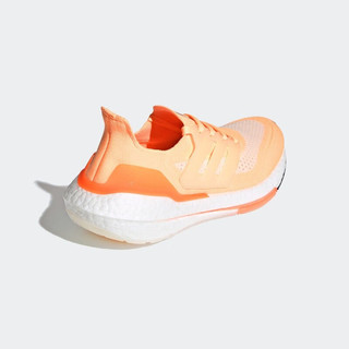 adidas 阿迪达斯 Ultraboost 21 复古织低帮跑步鞋女款淡橙色FZ1917