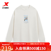XTEP特步套头卫衣2024年春季潮流运动上衣976128920008 棉花白 S