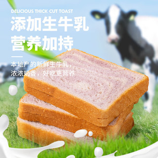 惠寻京东自有品牌 紫薯牛奶+椰乳拿铁厚切吐司 两种口味 120g*2箱