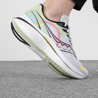 索康尼（SAUCONY）男鞋 24啡速3竞速跑步鞋马拉松比赛跑鞋减震运动鞋子 SPEED/啡速 3/白黑 42.5