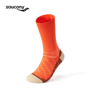Saucony索康尼坦途广州城市款专属袜运动长袜跑步袜 鲜橙色 M