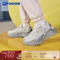 斐乐（FILA）FUSION斐乐潮牌欧阳娜娜同款女鞋厚底鞋2024春季硬糖鞋跑步鞋 奶白-GD 36