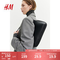 H&M女包女士手提包简约轻奢气质高级单肩包1211997 黑色 NOSIZE