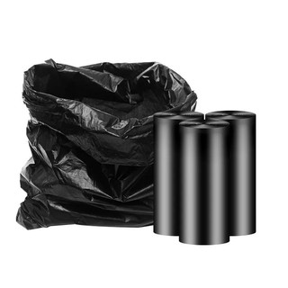 WTH 家用废土垃圾袋抽绳式加厚宿舍实惠装手提厨房黑色塑料袋背心式
