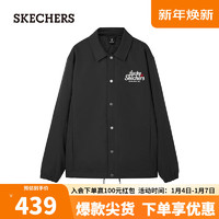 斯凯奇（Skechers）【秦霄贤同款】中性裥棉外套 L124U048 碳黑/0018 M 