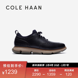 colehaan/歌涵 男鞋牛津鞋 23年秋季舒适缓震皮革休闲皮鞋C38255 藏青-C38255 43.5