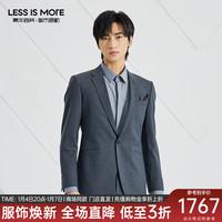 利郎轻时尚男装西服套装男含羊毛商务正装西装二件套 深灰 185