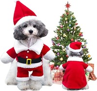 Cykapu 宠物圣诞服装狗狗套装,可爱宠物圣诞老人