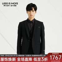 利郎轻时尚男装【跳色条纹】23西服套装男商务西装三件套Q3QXF22 黑色 175