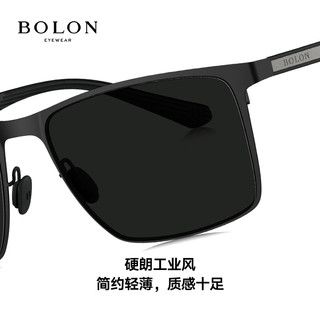 暴龙（BOLON）眼镜2024年方形大框偏光太阳镜防晒驾驶钓鱼墨镜男潮 BL8117C12