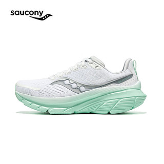 saucony 索康尼 向导17稳定支撑跑鞋女缓震保护跑步鞋训练运动鞋白银40