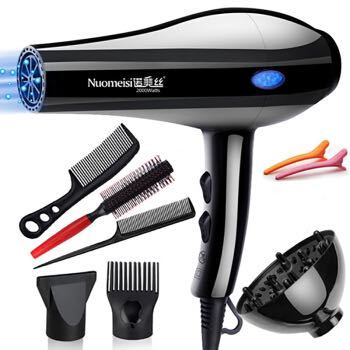 移动端、京东百亿补贴：qianyue 乾越 诺美丝 qianyue 乾越 大功率电吹风负离子静音小吹风筒 黑色