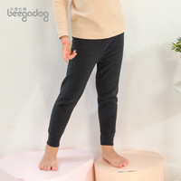 小狗比格【加绒加厚】儿童裤子冬季男宝宝女外出保暖打底裤 黑灰(常规厚度/120以上不可开裆) 90cm18-24个月