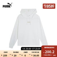 彪马（PUMA） 女子运动休闲连帽卫衣 HOODIE 588793 白-02 XXS(145/72A)