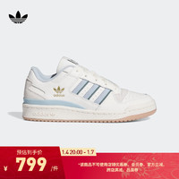 adidas阿迪达斯三叶草FORUM LOW CL女子休闲篮球鞋板鞋IG3964 白/浅灰/蓝 43(265mm)