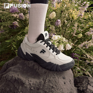 FILA FUSION斐乐潮牌女鞋TRIBE复古潮鞋2024春季休闲鞋老爹鞋 桦树棕/奶白-BG 36.5