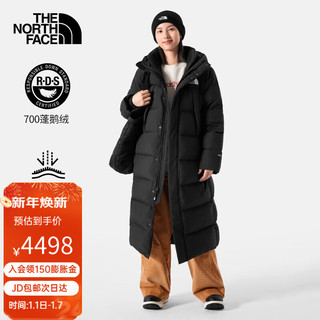 THE NORTH FACE北面羽绒服女户外舒适700蓬羽绒保暖拒水长款外套81RK JK3 M