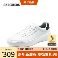 斯凯奇（Skechers）男鞋运动户外休闲鞋耐磨厚底缓震板鞋183175 白色/WHT 39.5