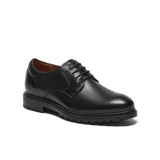 暇步士 皮鞋男士商务休闲德比布洛克正装鞋A2F08AM4 黑色 42