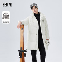 Semir 森马 羽绒服男连帽宽松厚款长款连帽外套冬季保暖潮