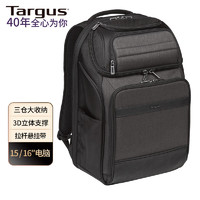Targus 泰格斯 双肩笔记本电脑包15.6英寸通勤商务立体背包书包男 黑 913