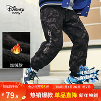 Disney 迪士尼 儿童加绒加厚保暖长裤