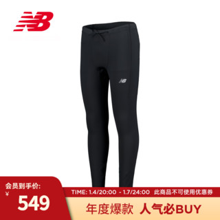 NEW BALANCE 紧身裤男款24舒适跑步长裤运动裤子 BK MP41273 S