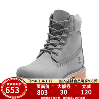 添柏岚Timberland添柏岚50周年版女靴高帮户外休闲鞋 A4326W宽版 浅灰色 5