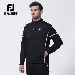 Footjoy高尔夫服装男FJ抑菌防风防紫外运动百搭golf拼接时尚夹克外套 黑81146 XL