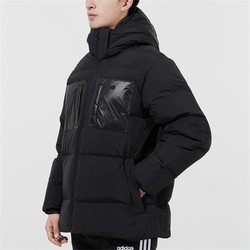 adidas ORIGINALS 男子连帽保暖舒适休闲防风羽绒服三叶草