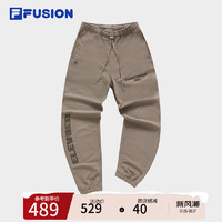 FILA 斐乐 FUSION斐乐潮牌款针织长裤2023冬裤子 沙豆棕-BN 165/76A/S