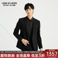 利郎轻时尚男装【TR混纺】西服套装男商务西装正装二件套Q3QXF06 黑色 170