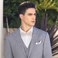 VICUTU/威可多男士西服上衣商务正装外套竖纹羊毛西装