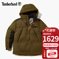 Timberland添柏岚羽绒服男秋冬户外防寒服防风保暖650蓬面包服派克大衣 A2N68302/深橄榄绿色 XS/165