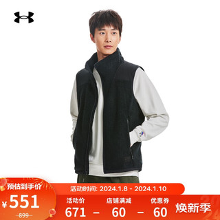 安德玛 UNDERARMOUR）秋冬Mission男子训练运动马甲1378848 黑色001 XXL