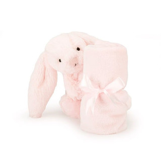 jELLYCAT 邦尼兔 害羞粉色邦尼兔安抚巾手抓巾柔软婴儿陪伴  34cm