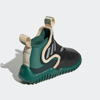 adidas「海马鞋」阿迪达斯RapidaZen男婴童加绒保暖一脚蹬学步鞋 黑色/绿色/银色 22(125mm)