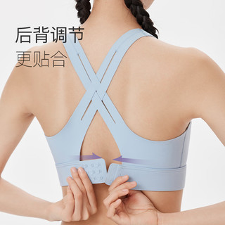 Keep速干运动内衣女高强度瑜伽美背收副乳防震跑步背心 尘埃蓝 M