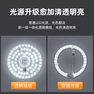 惠普精工 LED吸顶灯板灯盘替代光源模组造板环改形灯管改装灯套件18瓦白光
