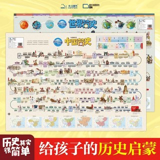 《北斗童书：中国简史+世界简史地图》2册