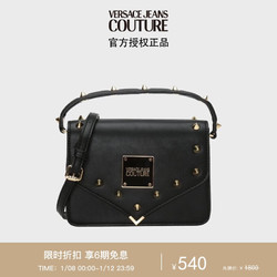 VERSACE 范思哲 Jeans Couture女士铆钉装饰小方包 黑色